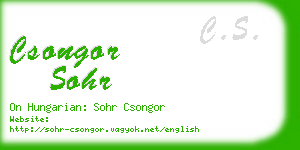 csongor sohr business card